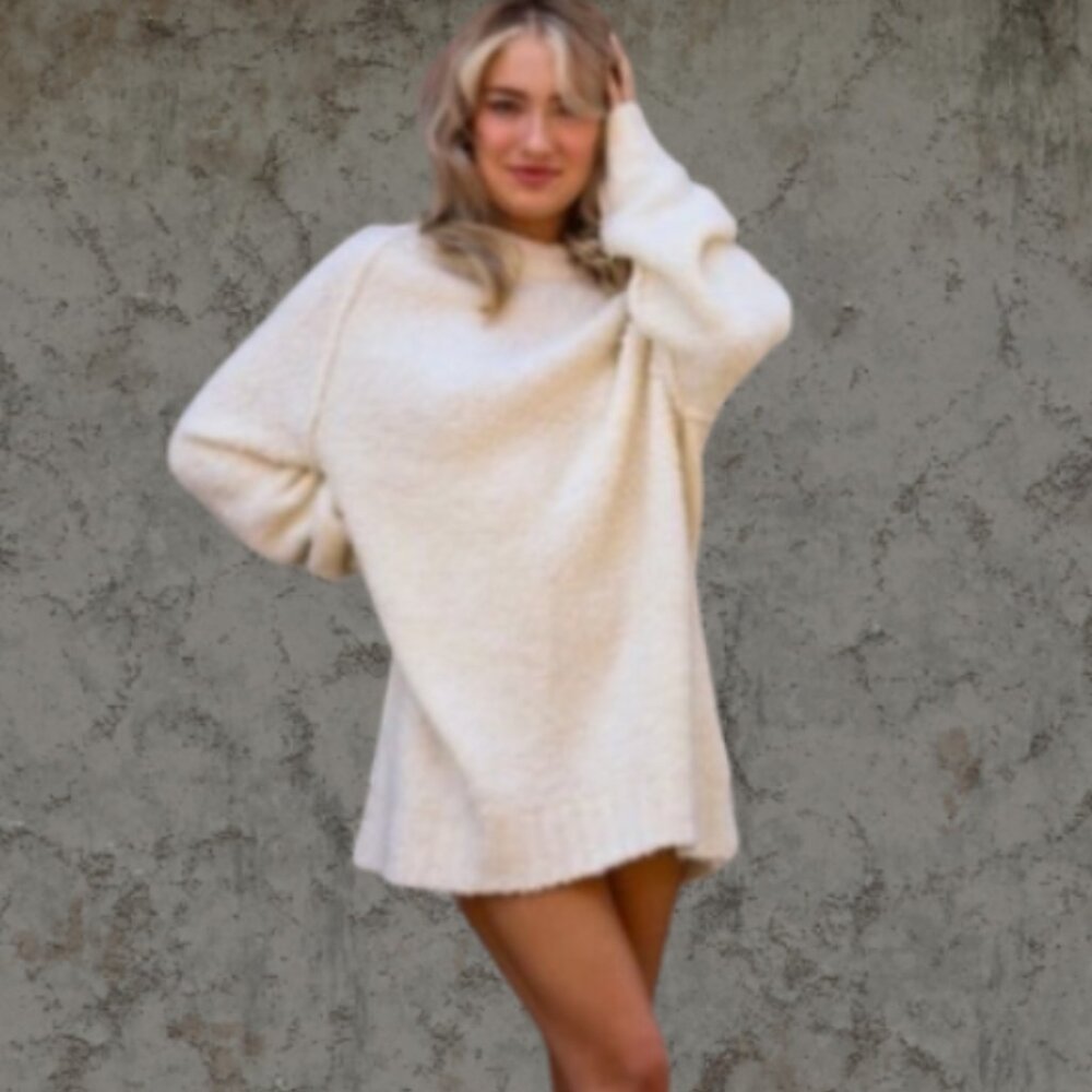 Free People Women's NEW Teddy Sweater Tunic  SZ S